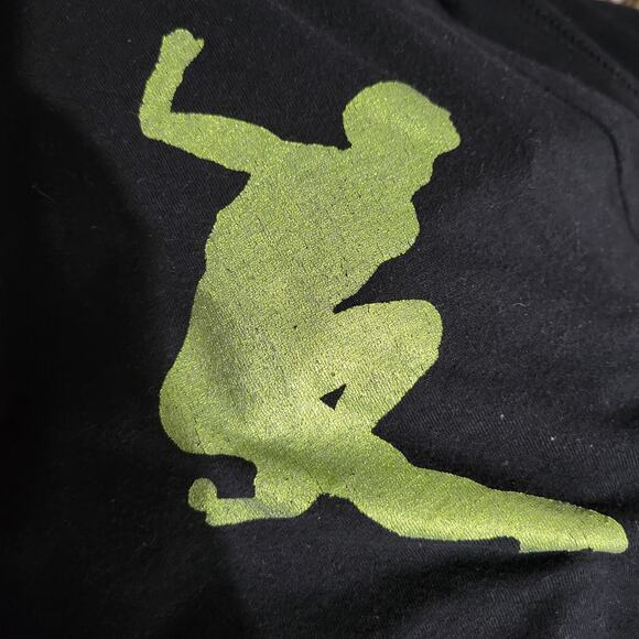 Desigual Cirque du Soleil Tee Black Foil Metallic Sharkbite T Shirt Size Small - Picture 14 of 15